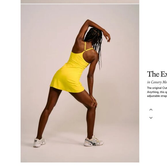 NWT Outdoor Voices The Exercise Dress Canary Melon - Picture 5 of 5